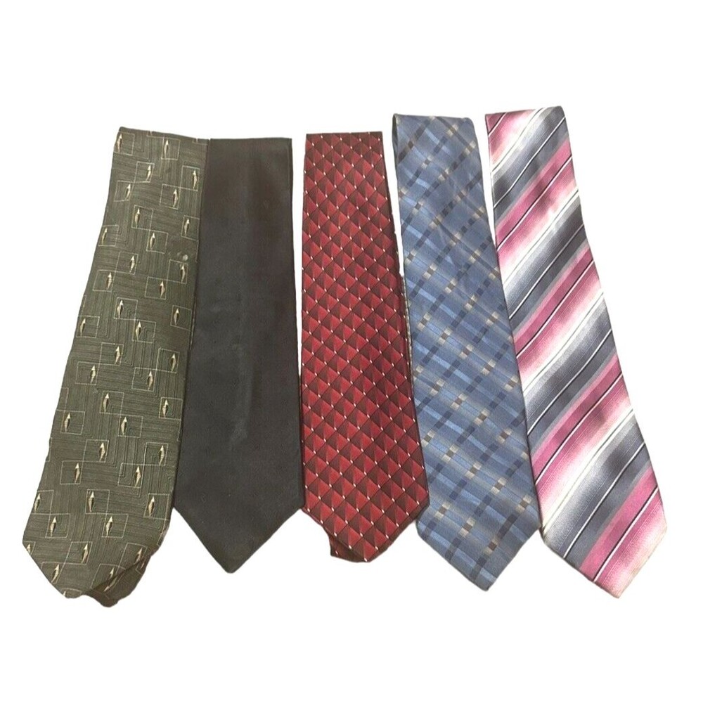 Neck ties Windridge Kenneth Cole Perry Ellis Covington lot of 5 casual classic